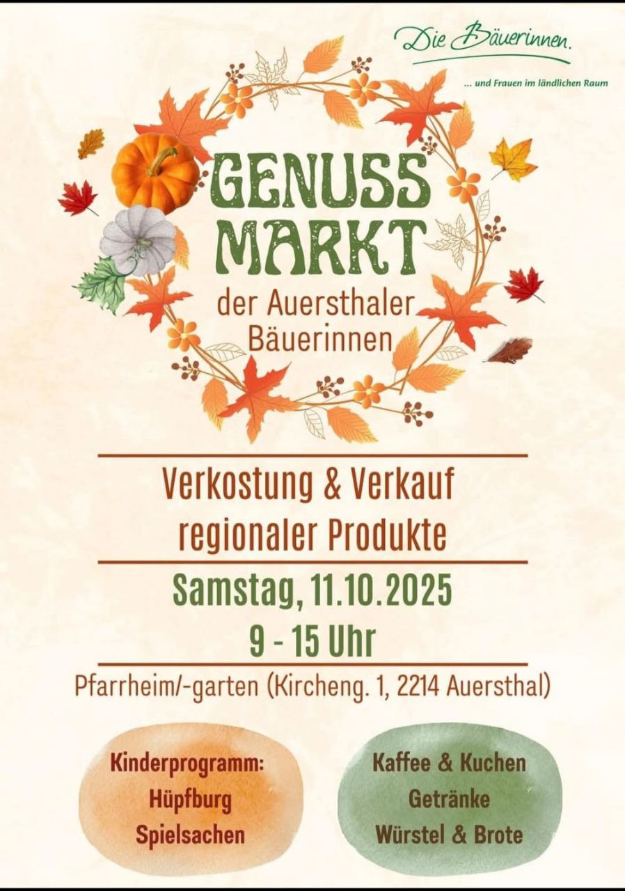 Flyer Genussmarkt Auersthal